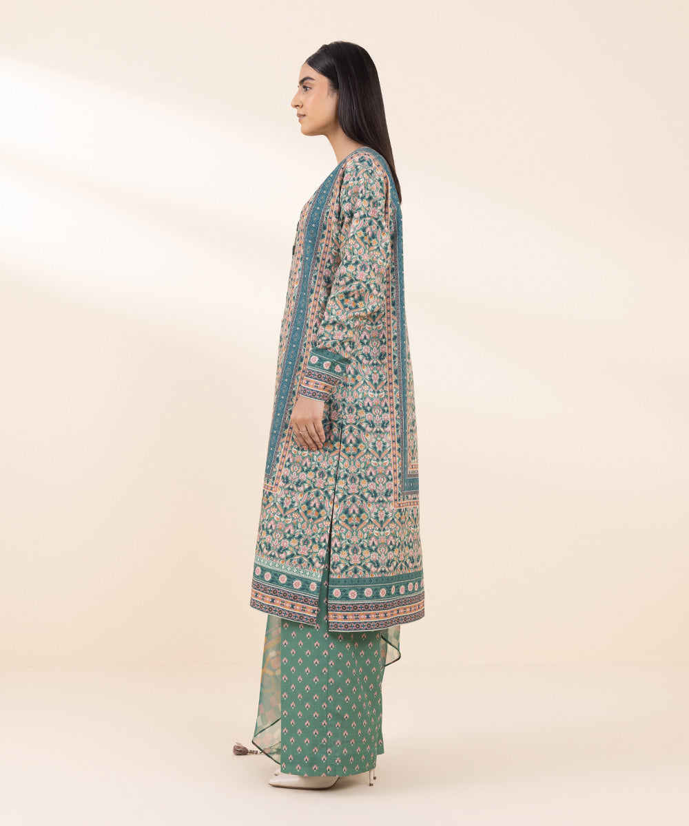 Sapphire 3 Piece Custom Stitched Suit - Green - LB288672