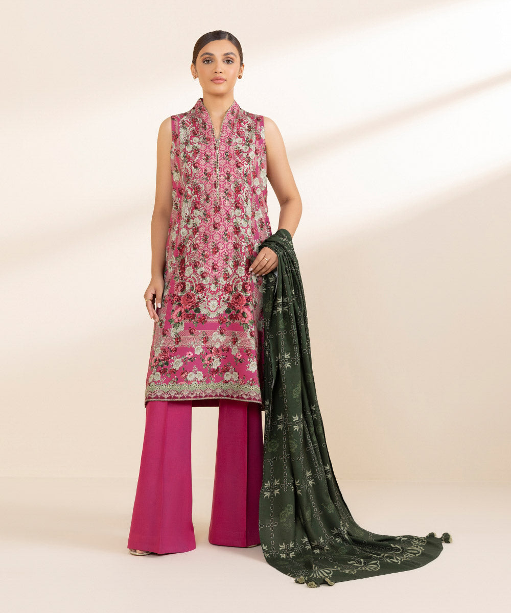 Sapphire 3 Piece Custom Stitched Suit - Pink - LB289257