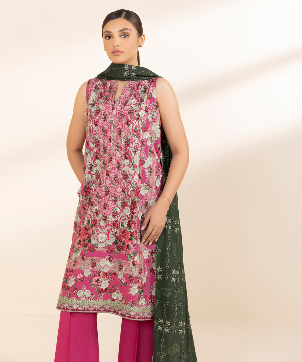 Sapphire 3 Piece Custom Stitched Suit - Pink - LB289257