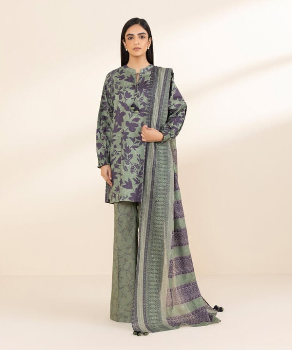 Sapphire 3 Piece Custom Stitched Suit - Green - LB29283