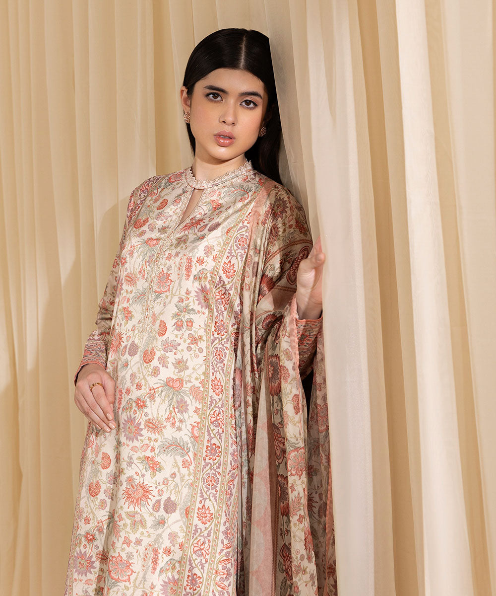 Sapphire 3 Piece Custom Stitched Suit - Beige - LB288115