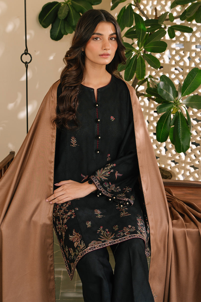 Jazmin 3 Piece Custom Stitched Suit - Black - LB288981