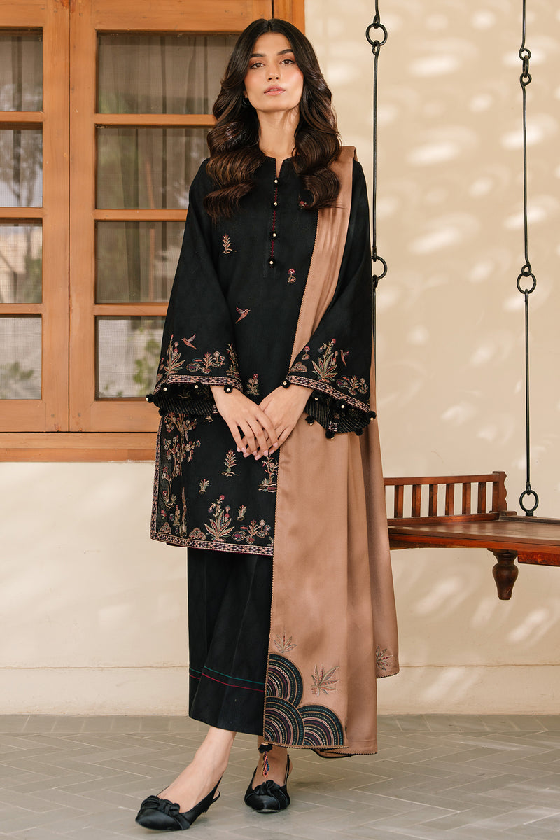 Jazmin 3 Piece Custom Stitched Suit - Black - LB288981