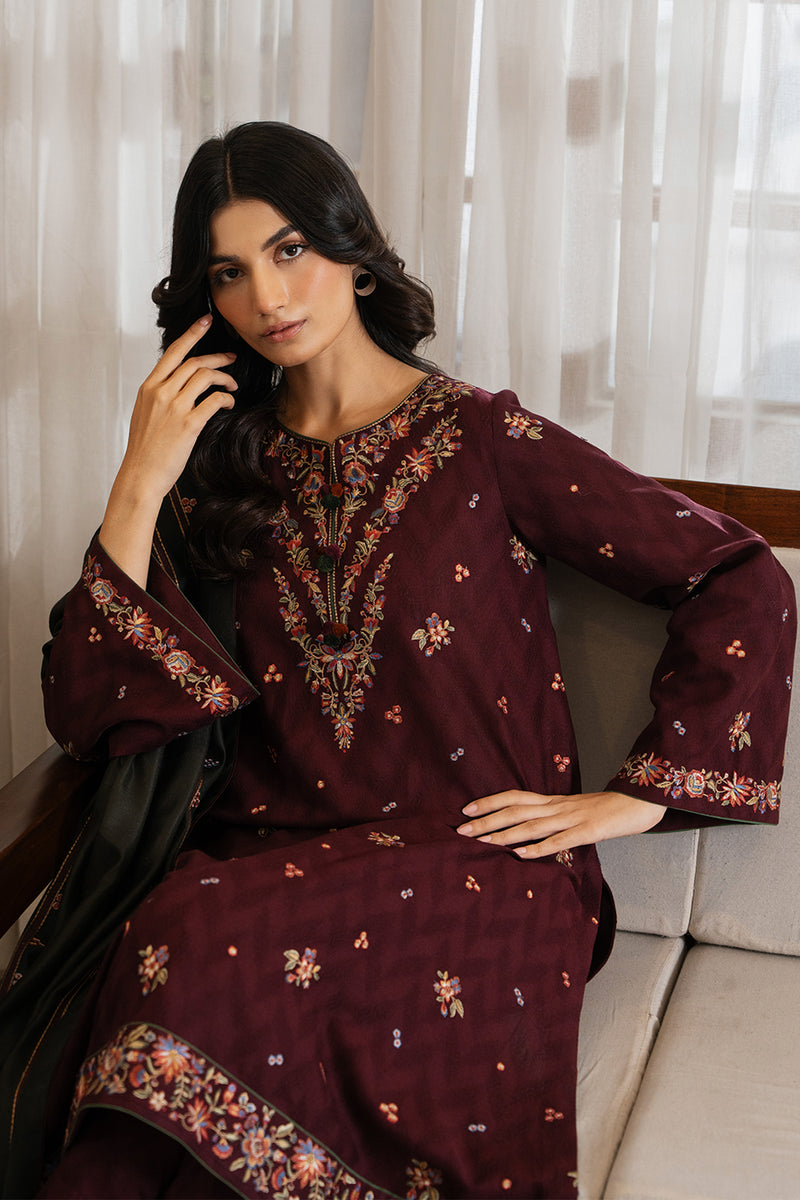 Jazmin 3 Piece Custom Stitched Suit - Maroon - LB288980