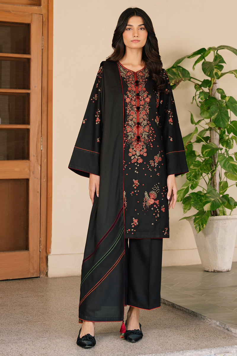 Jazmin 3 Piece Custom Stitched Suit - Black - LB288987