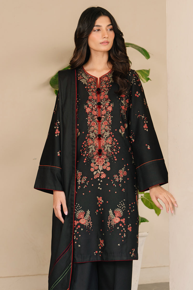 Jazmin 3 Piece Custom Stitched Suit - Black - LB288987