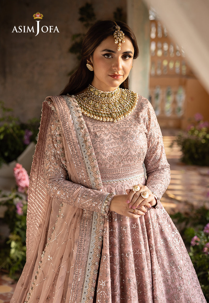 Asim Jofa 3 Piece Custom Stitched Suit - Pink - LB285195