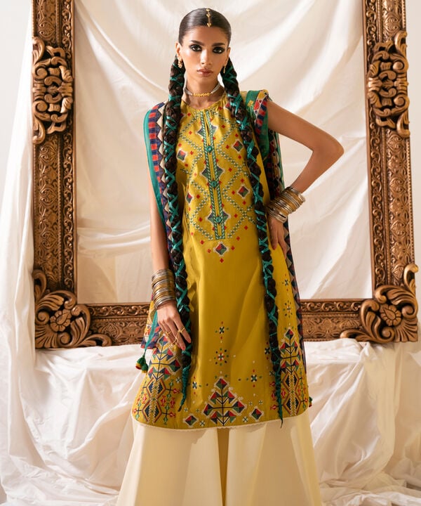 Sapphire 2 Piece Custom Stitched Suit - Mustard - LB30703