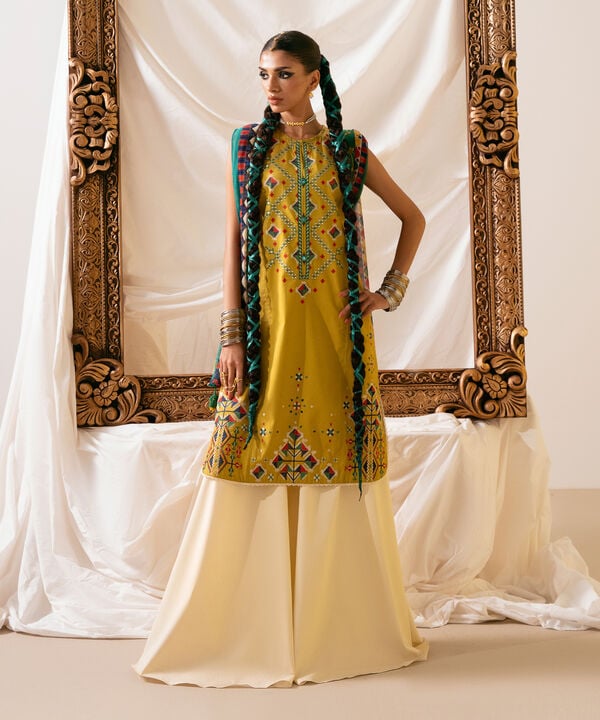 Sapphire 2 Piece Custom Stitched Suit - Mustard - LB30703