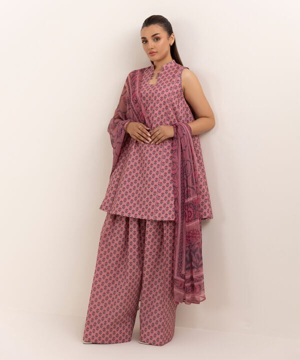 Sapphire 3 Piece Custom Stitched Suit - Pink - LB30728