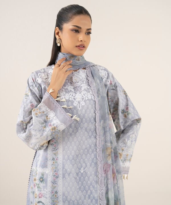 Sapphire 3 Piece Custom Stitched Suit - Gray - LB30826