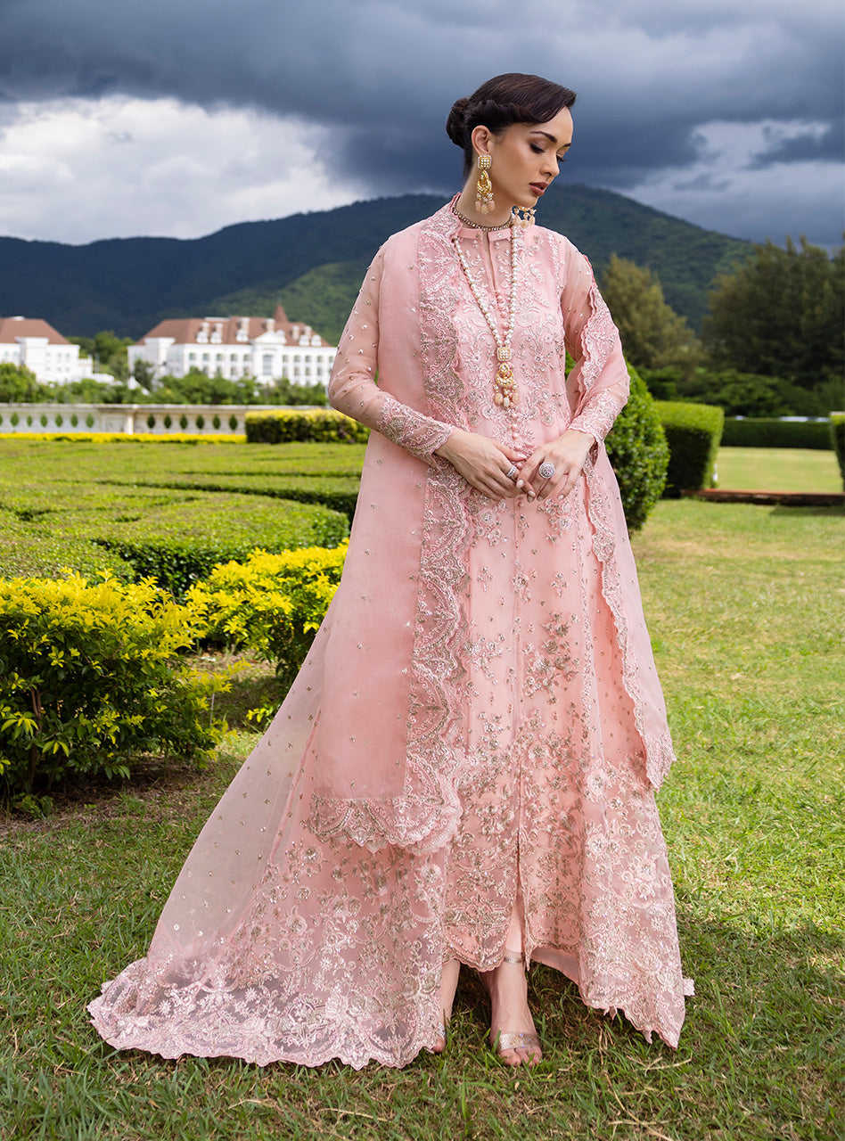 Libasco Zainab Chottani 3 Piece Custom Stitched Suit - Pink - LB288928