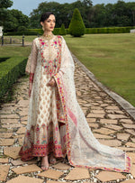 Libasco Zainab Chottani 3 Piece Custom Stitched Suit - Off-White - LB288926