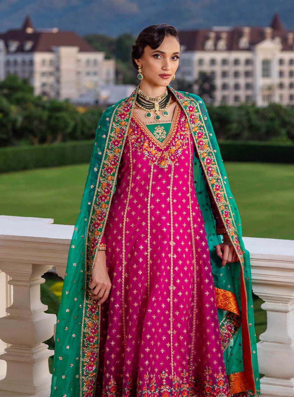 Zainab Chottani 3 Piece Custom Stitched Suit - Pink - LB288929