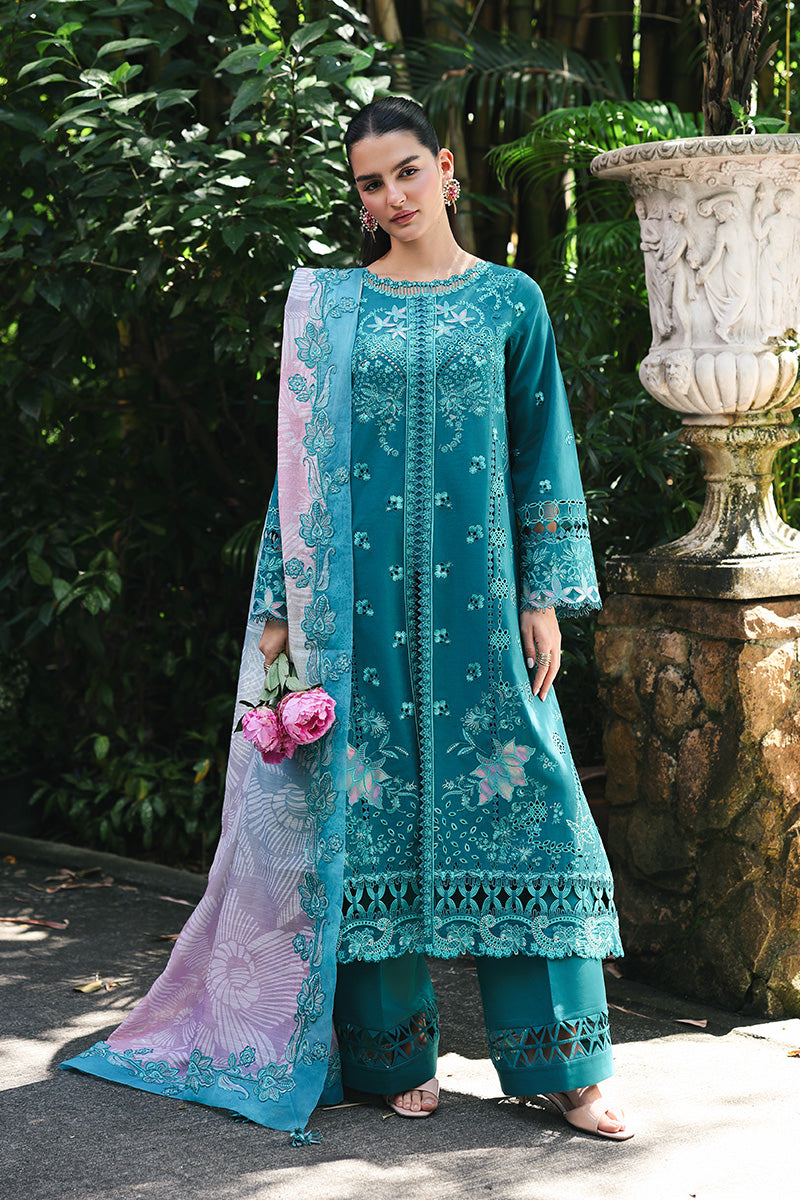 Qalamkar 3 Piece Custom Stitched Suit - Green - LB31545