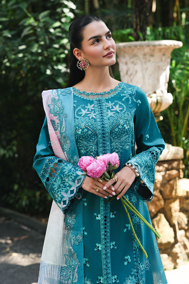 Qalamkar 3 Piece Custom Stitched Suit - Green - LB31545