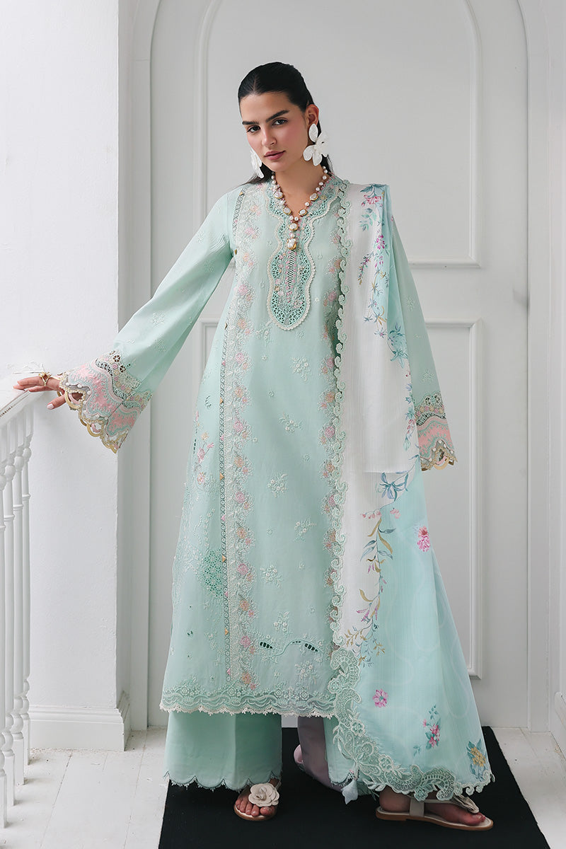 Qalamkar 3 Piece Custom Stitched Suit - Green - LB31548