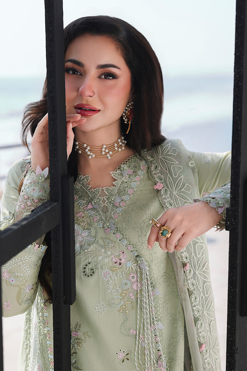 Qalamkar 3 Piece Custom Stitched Suit - Green - LB31531