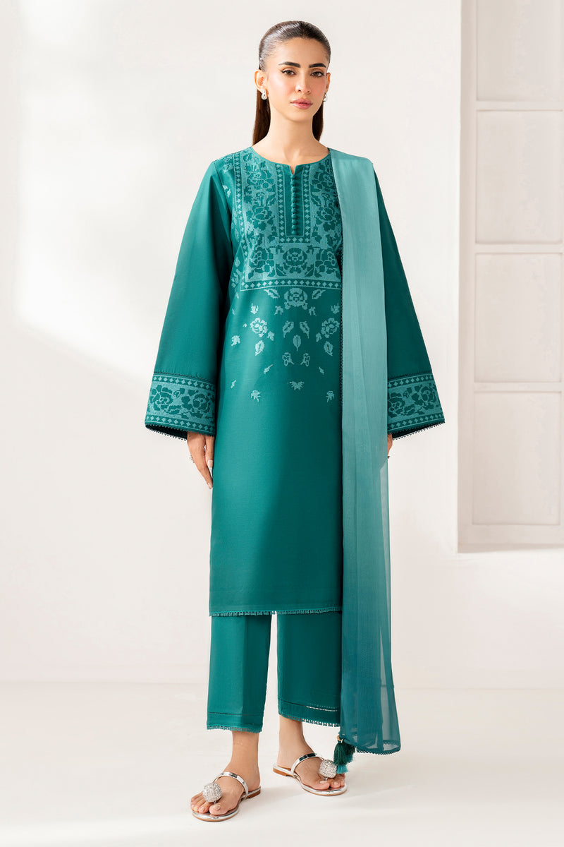 Jazmin 3 Piece Custom Stitched Suit - Blue - LB30643