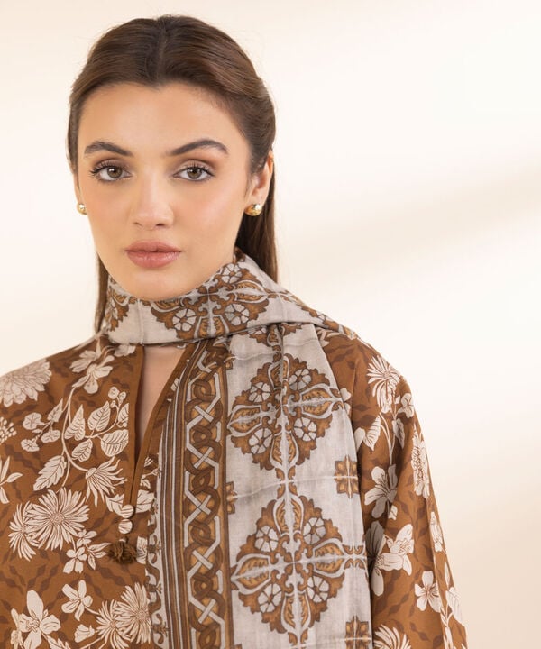 Sapphire 3 Piece Custom Stitched Suit - Brown - LB29016