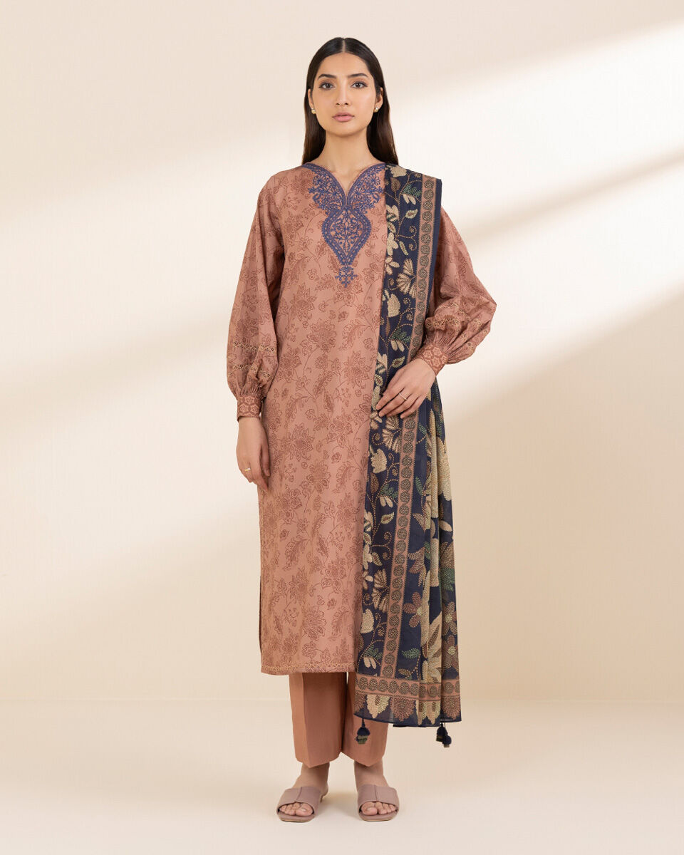 Sapphire 3 Piece Custom Stitched Suit - Peach - LB30167