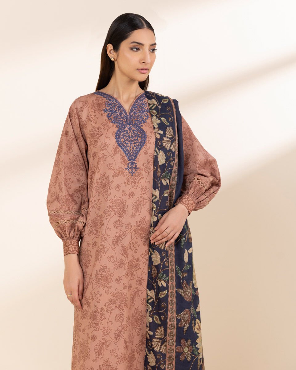 Sapphire 3 Piece Custom Stitched Suit - Peach - LB30167