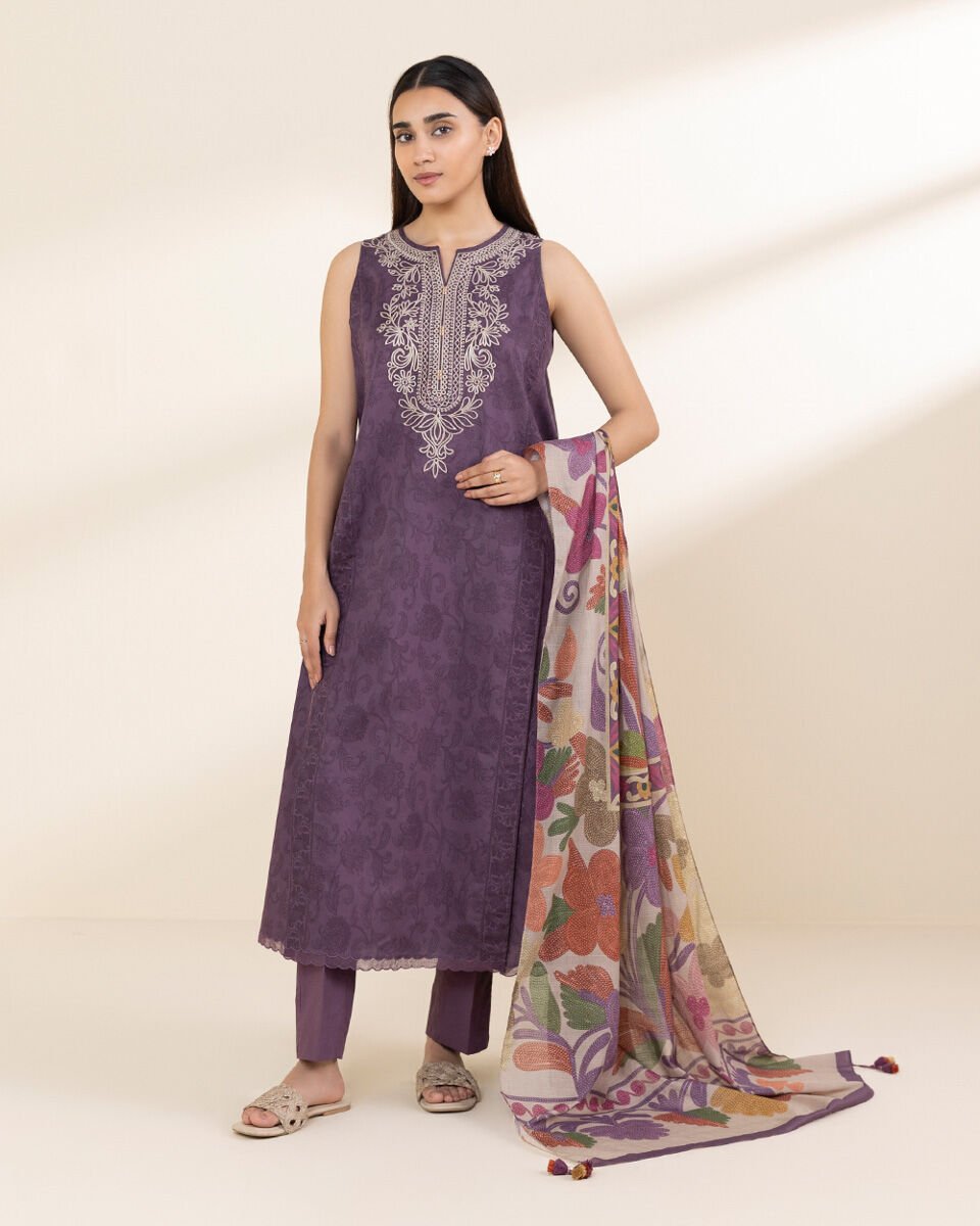 Sapphire 3 Piece Custom Stitched Suit - Purple - LB30159