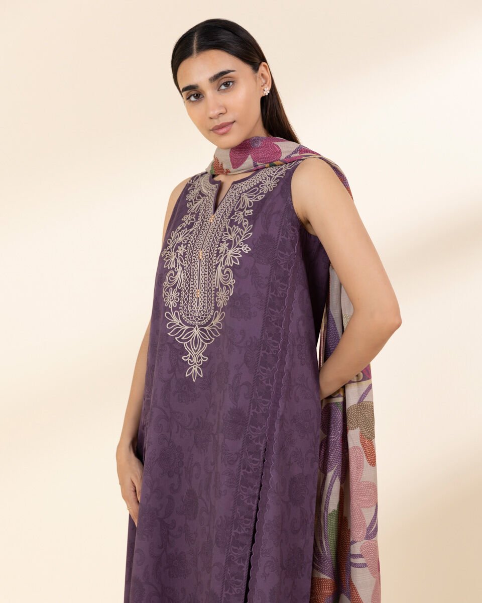 Sapphire 3 Piece Custom Stitched Suit - Purple - LB30159