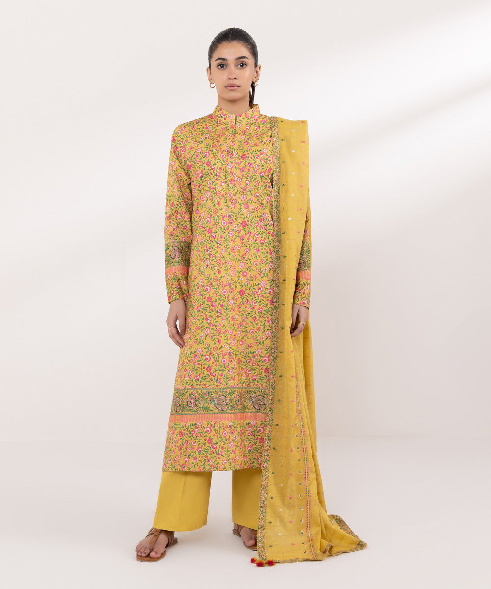 Sapphire 2 Piece Custom Stitched Suit - Yellow - LB287570