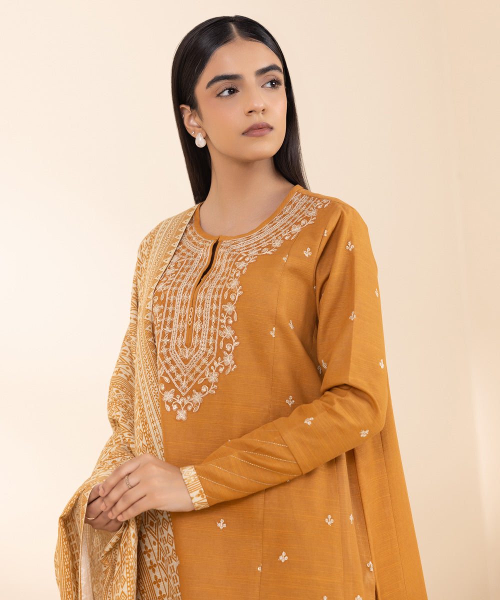 Sapphire 2 Piece Custom Stitched Suit - Mustard - LB288530