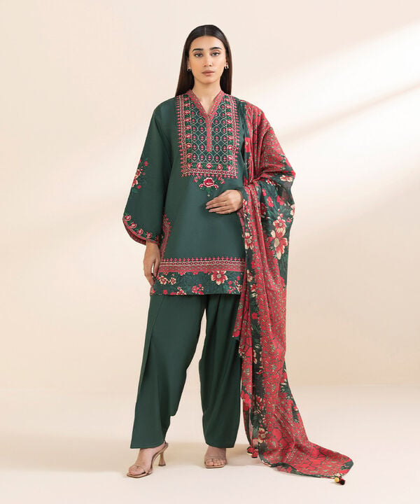 Sapphire 3 Piece Custom Stitched Suit - Green - LB29619