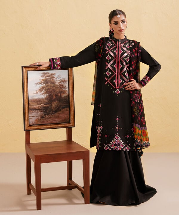 Sapphire 2 Piece Custom Stitched Suit - Black - LB30702