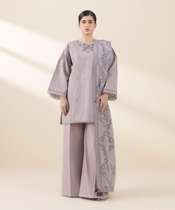 Sapphire 3 Piece Custom Stitched Suit - Gray - LB29626