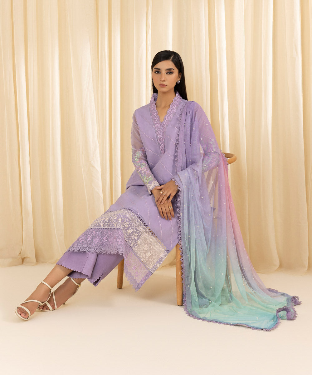 Sapphire 3 Piece Custom Stitched Suit - Purple - LB288166