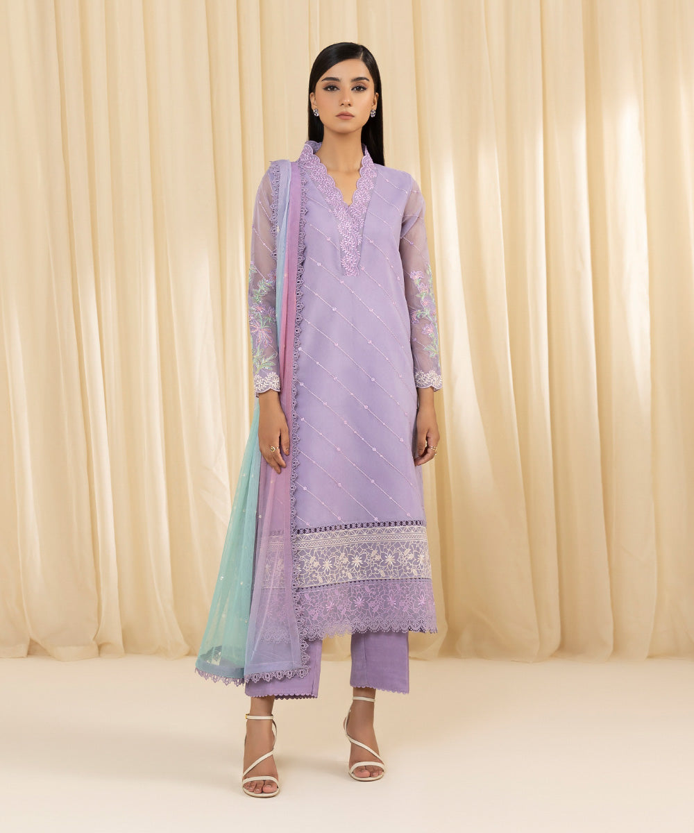 Sapphire 3 Piece Custom Stitched Suit - Purple - LB288166