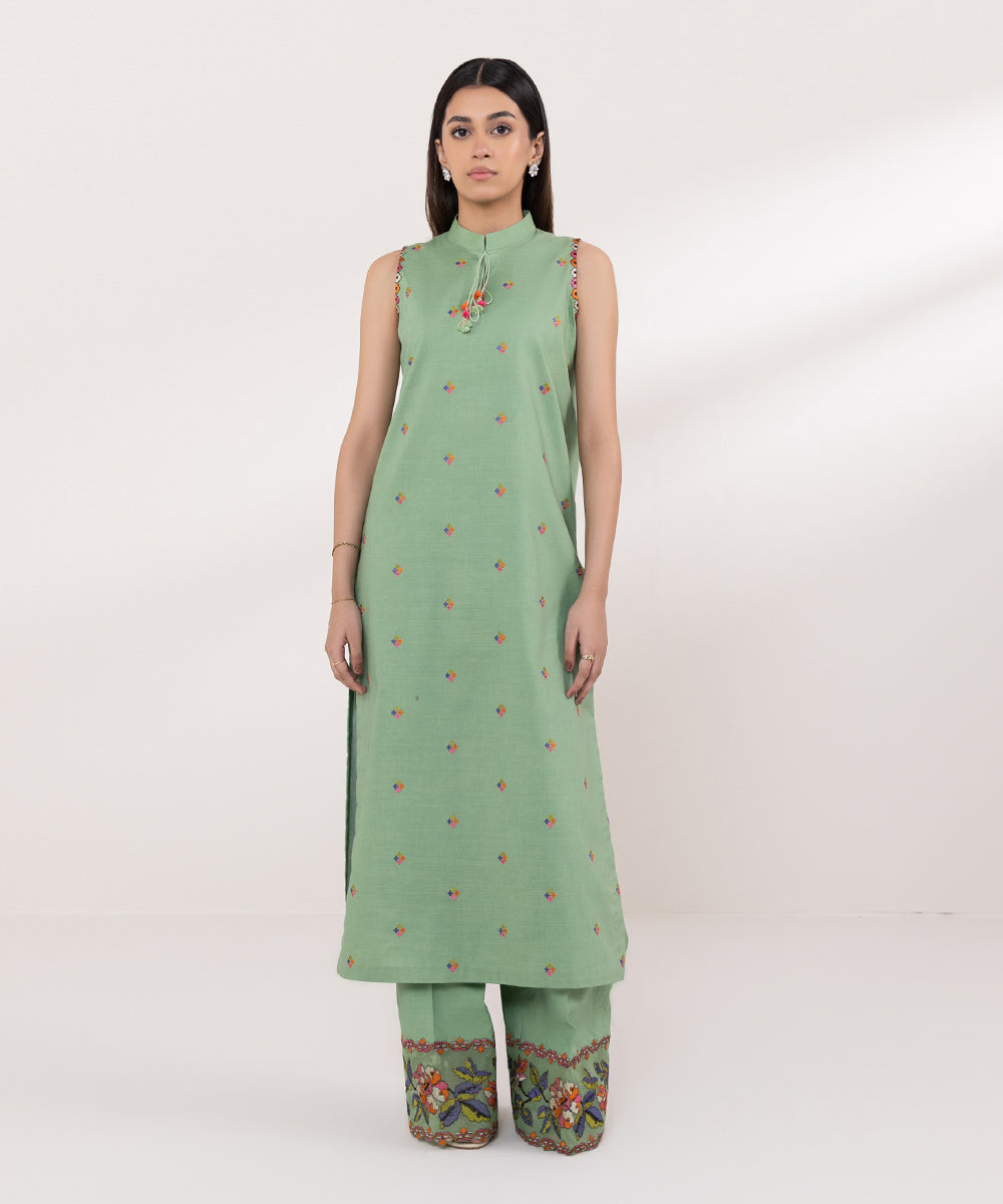 Sapphire 2 Piece Custom Stitched Suit - Green - LB287560