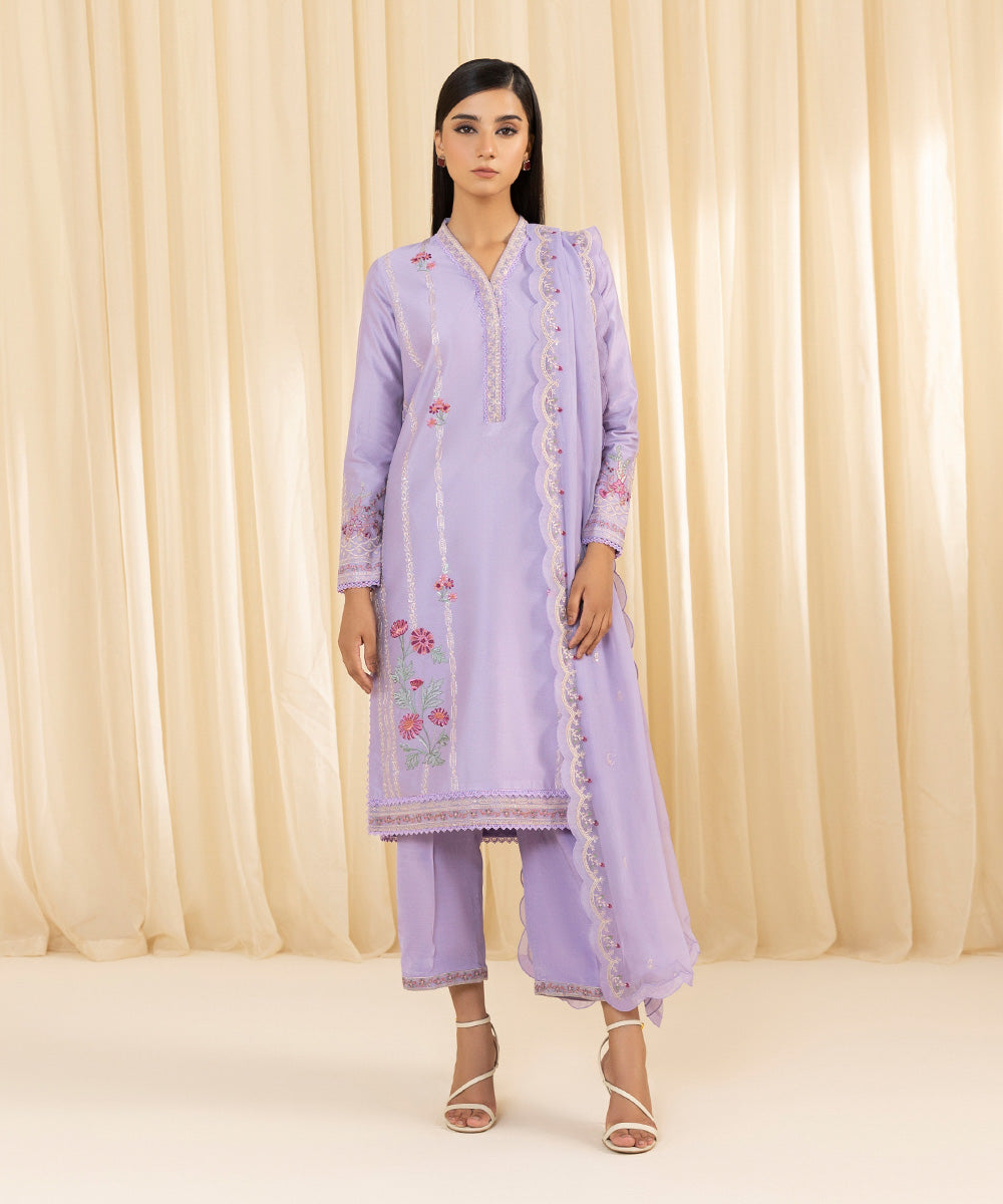 Sapphire 3 Piece Custom Stitched Suit - Purple - LB288165