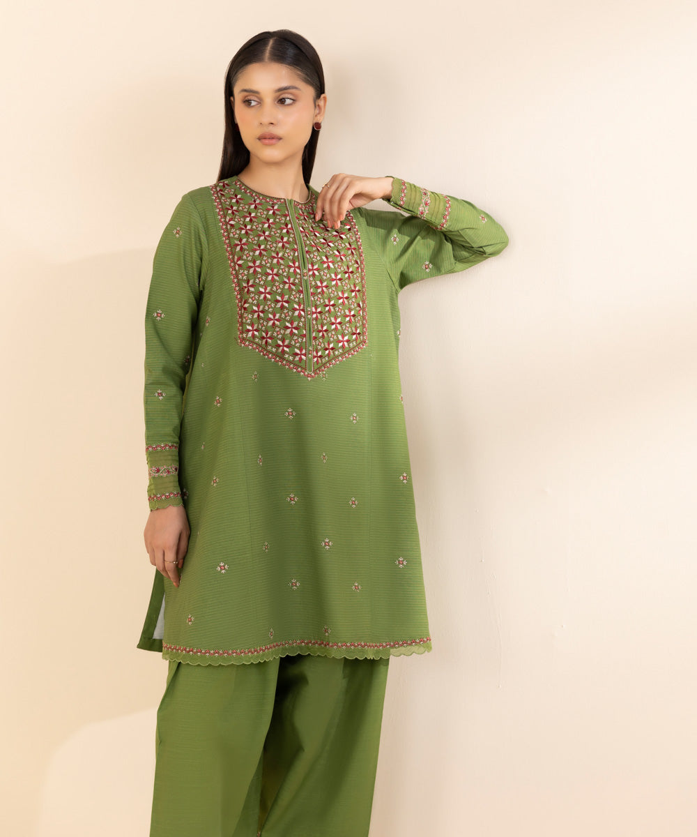 Libasco Sapphire 2 Piece Custom Stitched Suit - Green - LB288523