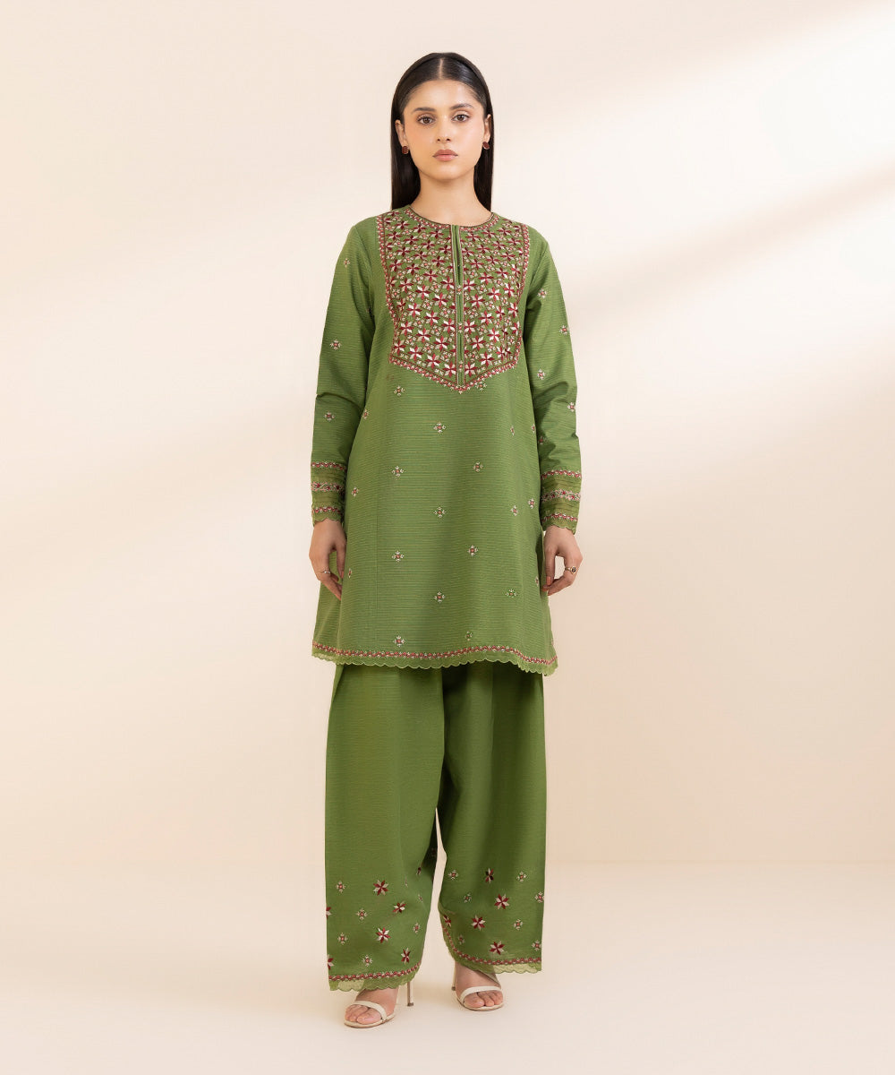 Sapphire 2 Piece Custom Stitched Suit - Green - LB288523