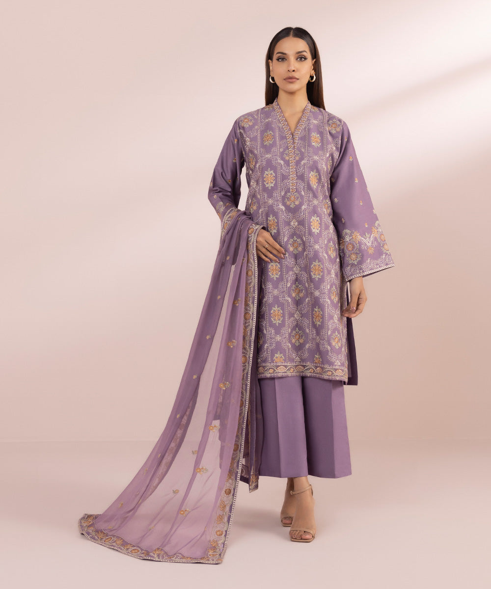 Sapphire 3 Piece Custom Stitched Suit - Purple - LB287160