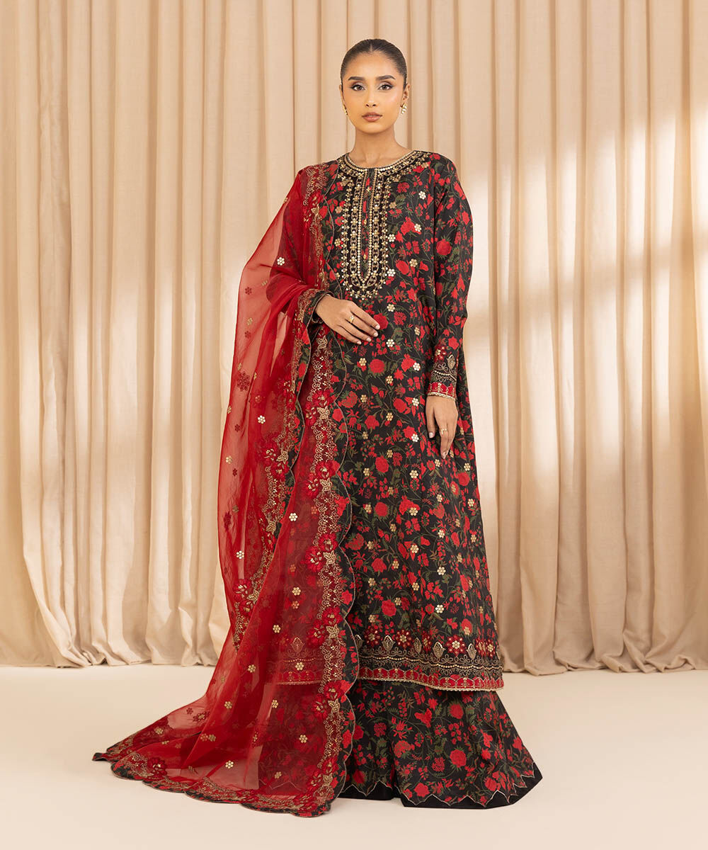 Sapphire 3 Piece Custom Stitched Suit - Black - LB30158