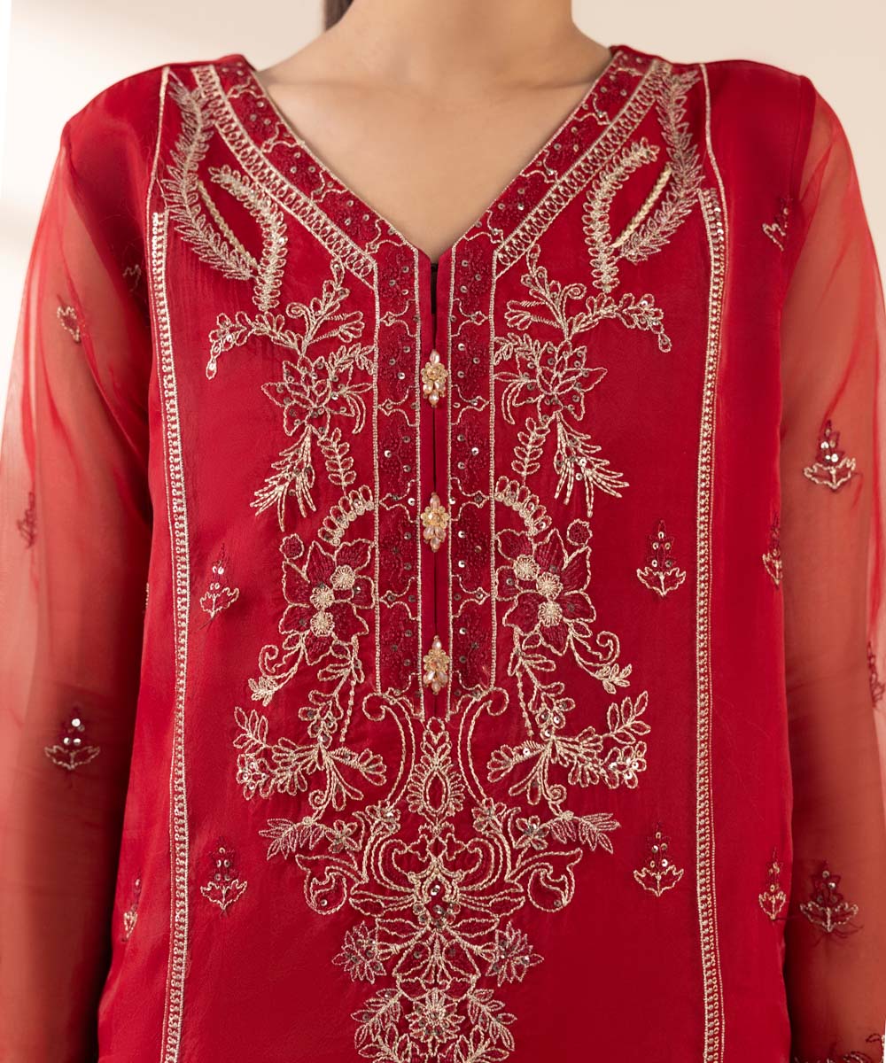 Sapphire 3 Piece Custom Stitched Suit - Red - LB289259