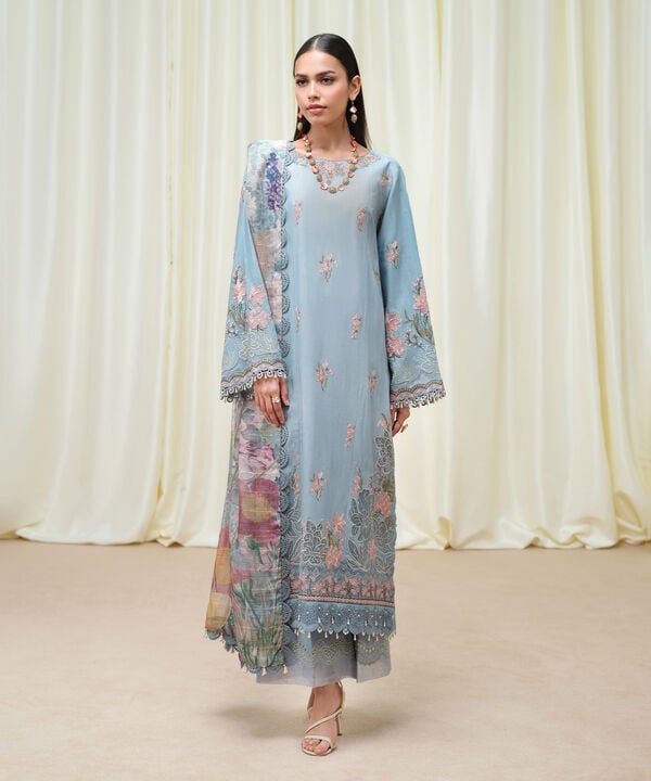 Sapphire 3 Piece Custom Stitched Suit - Blue - LB30819