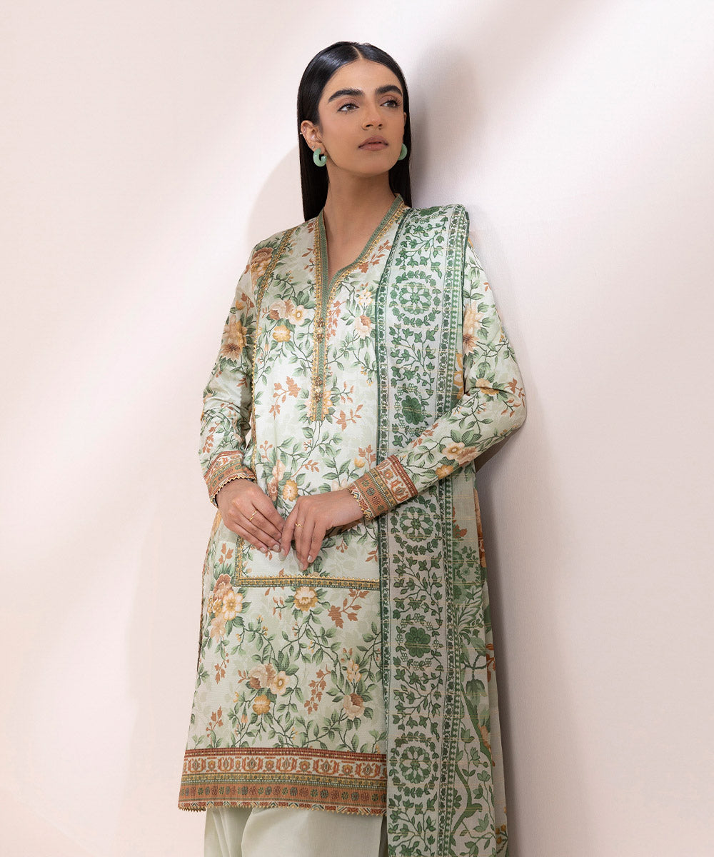 Sapphire 3 Piece Custom Stitched Suit - Green - LB287749