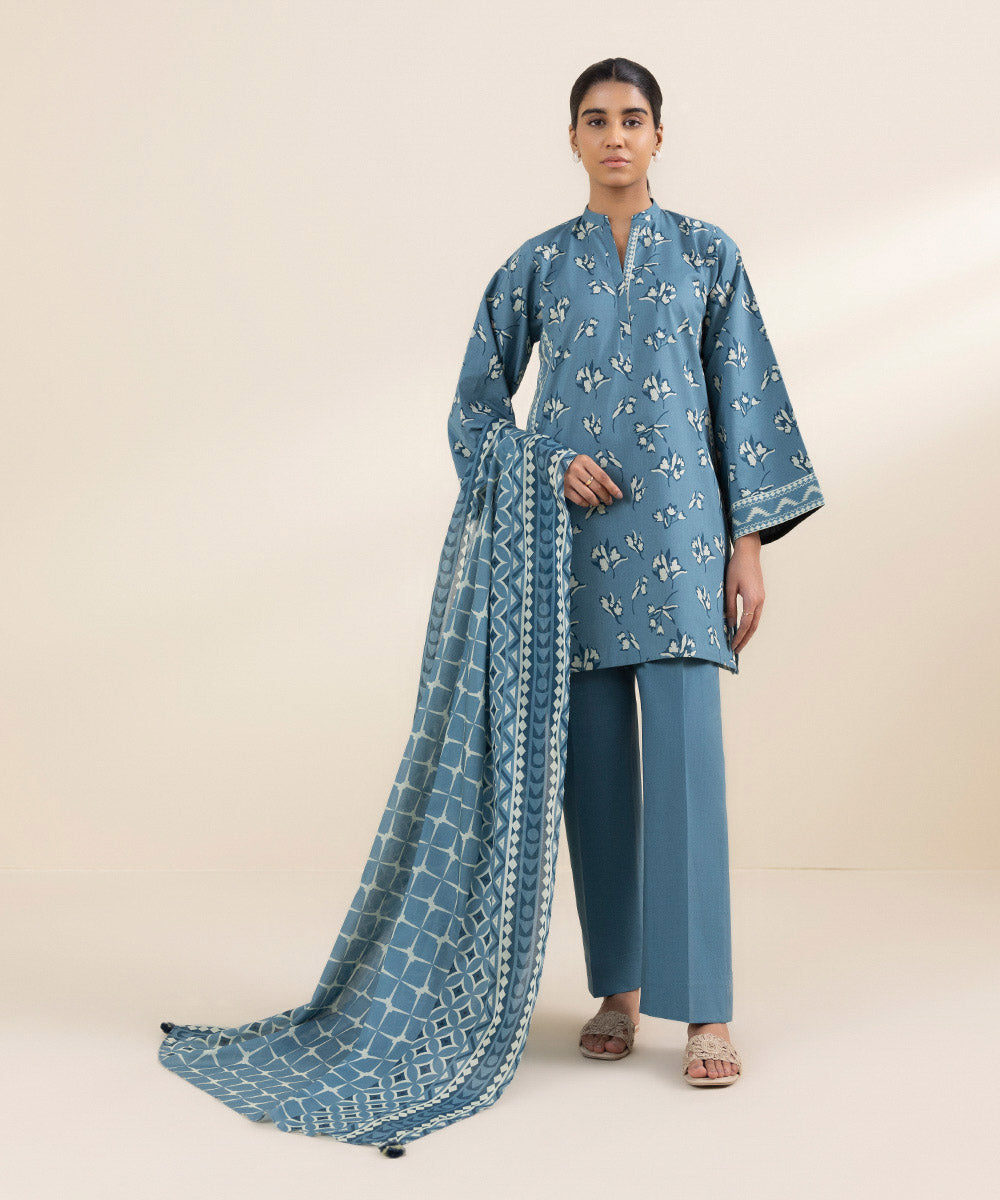 Sapphire 3 Piece Custom Stitched Suit - Blue - LB287537