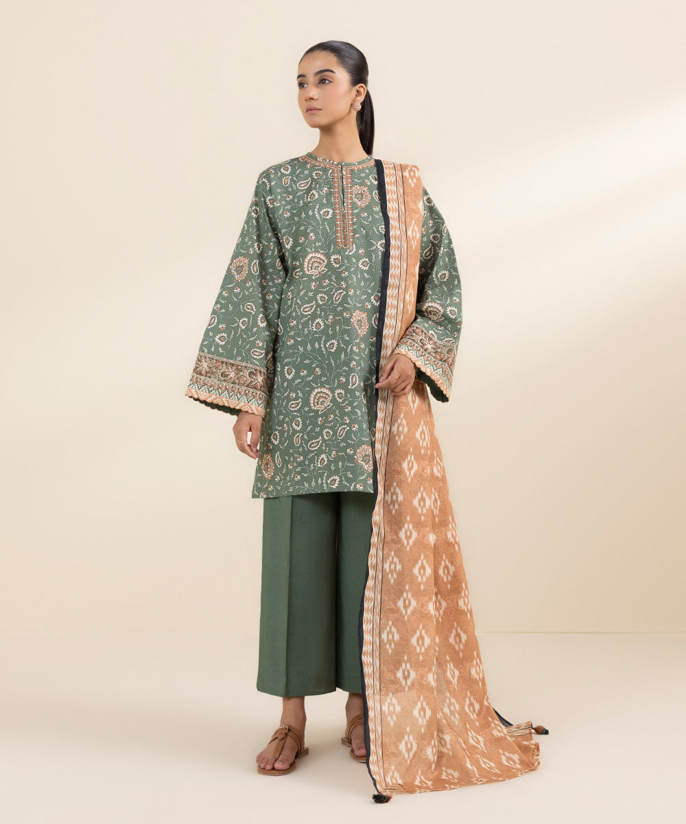 Sapphire 3 Piece Custom Stitched Suit - Green - LB287793