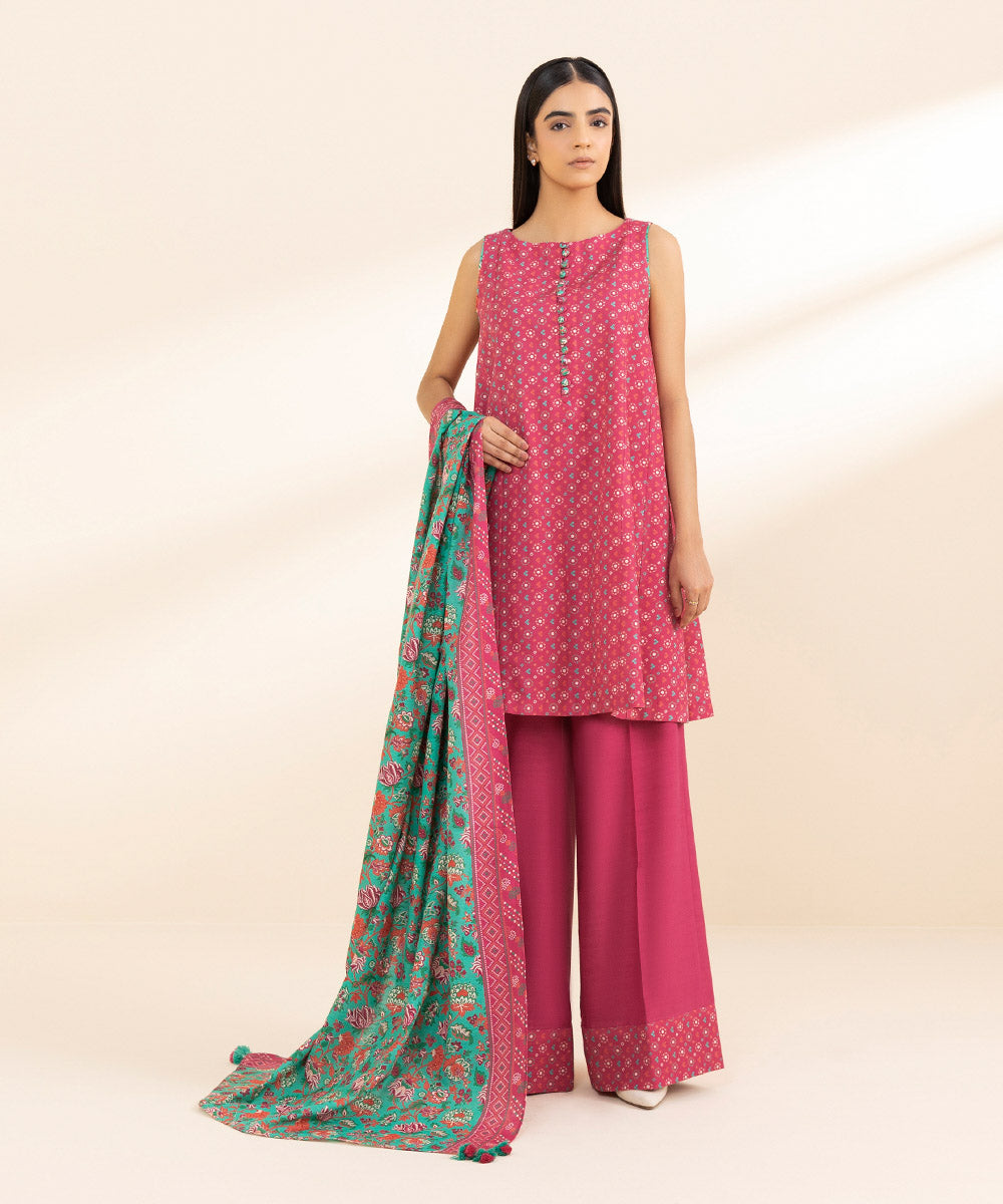 Sapphire 3 Piece Custom Stitched Suit - Pink - LB288722