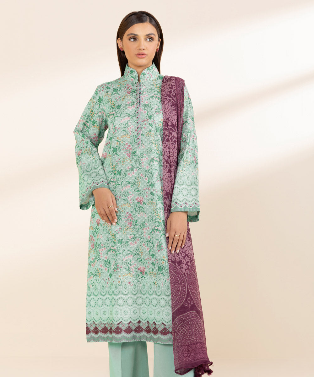 Sapphire 3 Piece Custom Stitched Suit - Green - LB289365