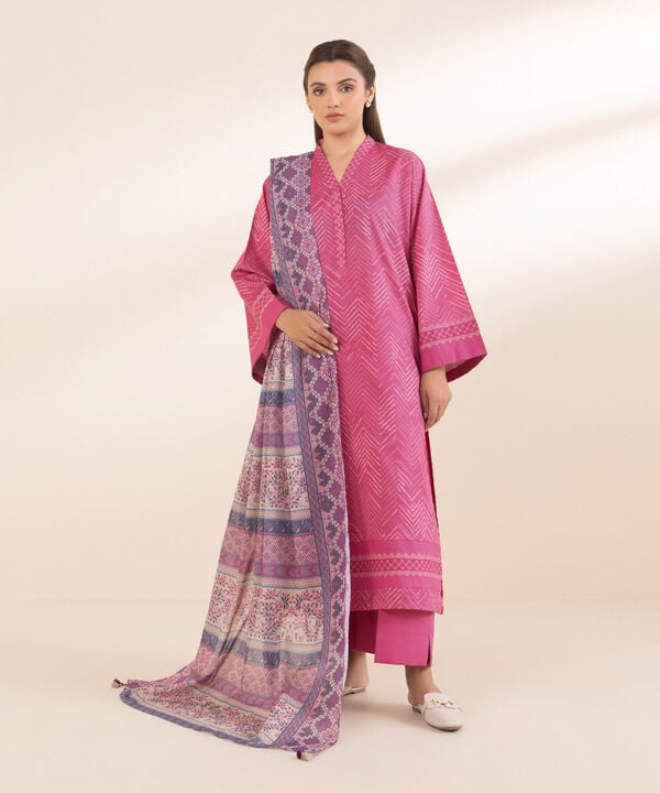 Sapphire 3 Piece Custom Stitched Suit - Pink - LB28996