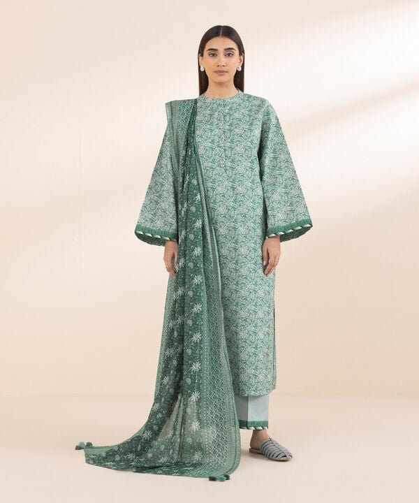 Sapphire 3 Piece Custom Stitched Suit - Green - LB29007